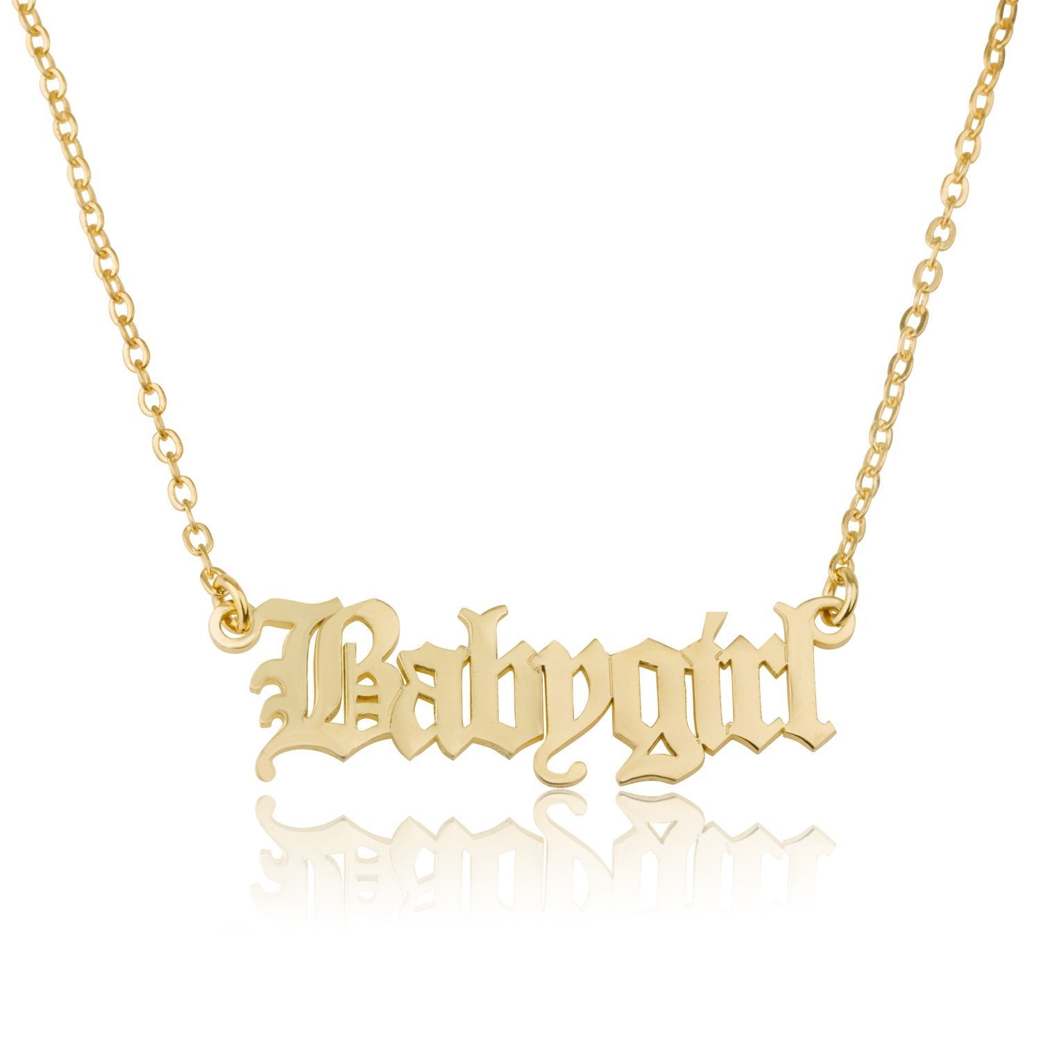 Old English Name Necklace