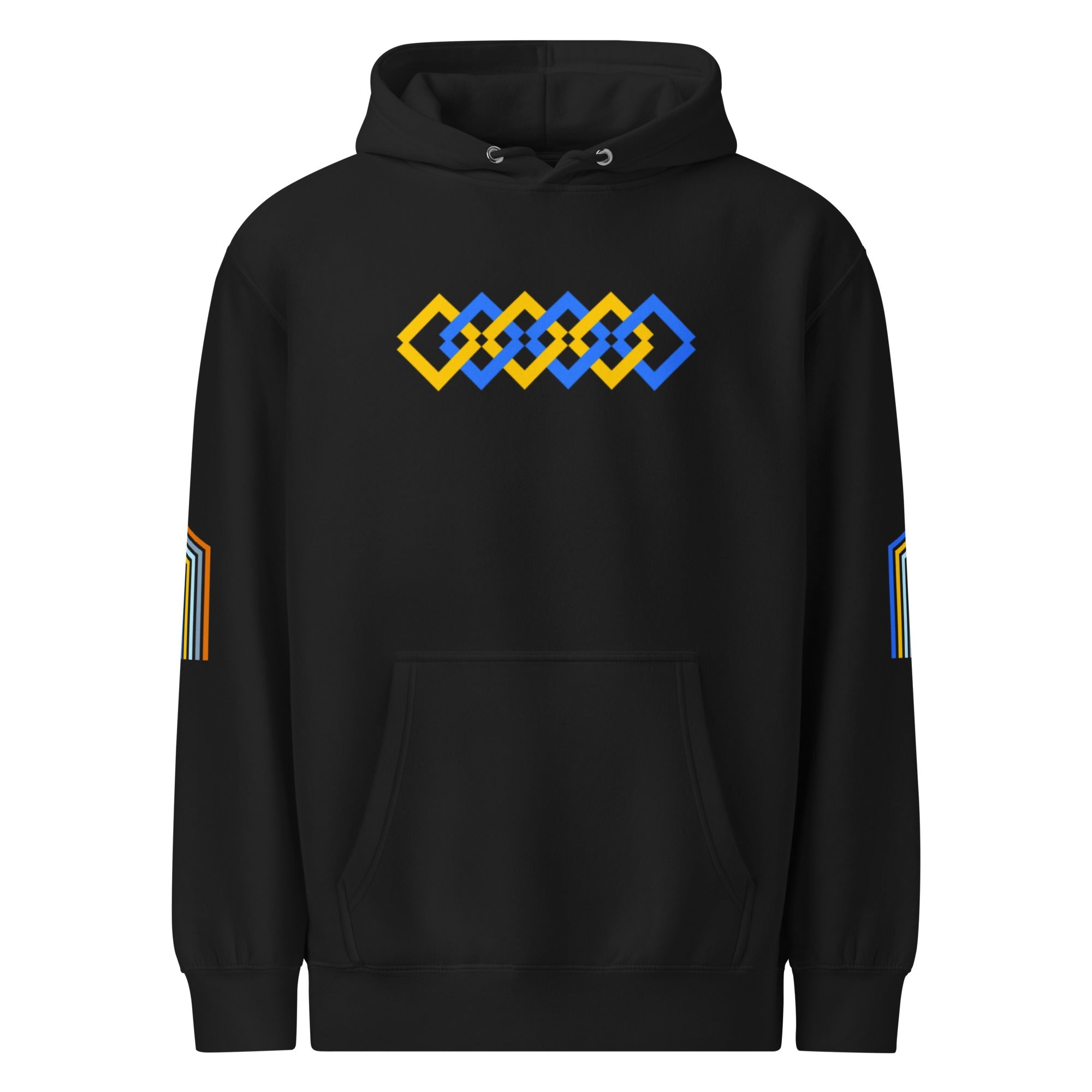The Adidas Fleece Unisex Hoodie with Tribal Print & African Print Logo
