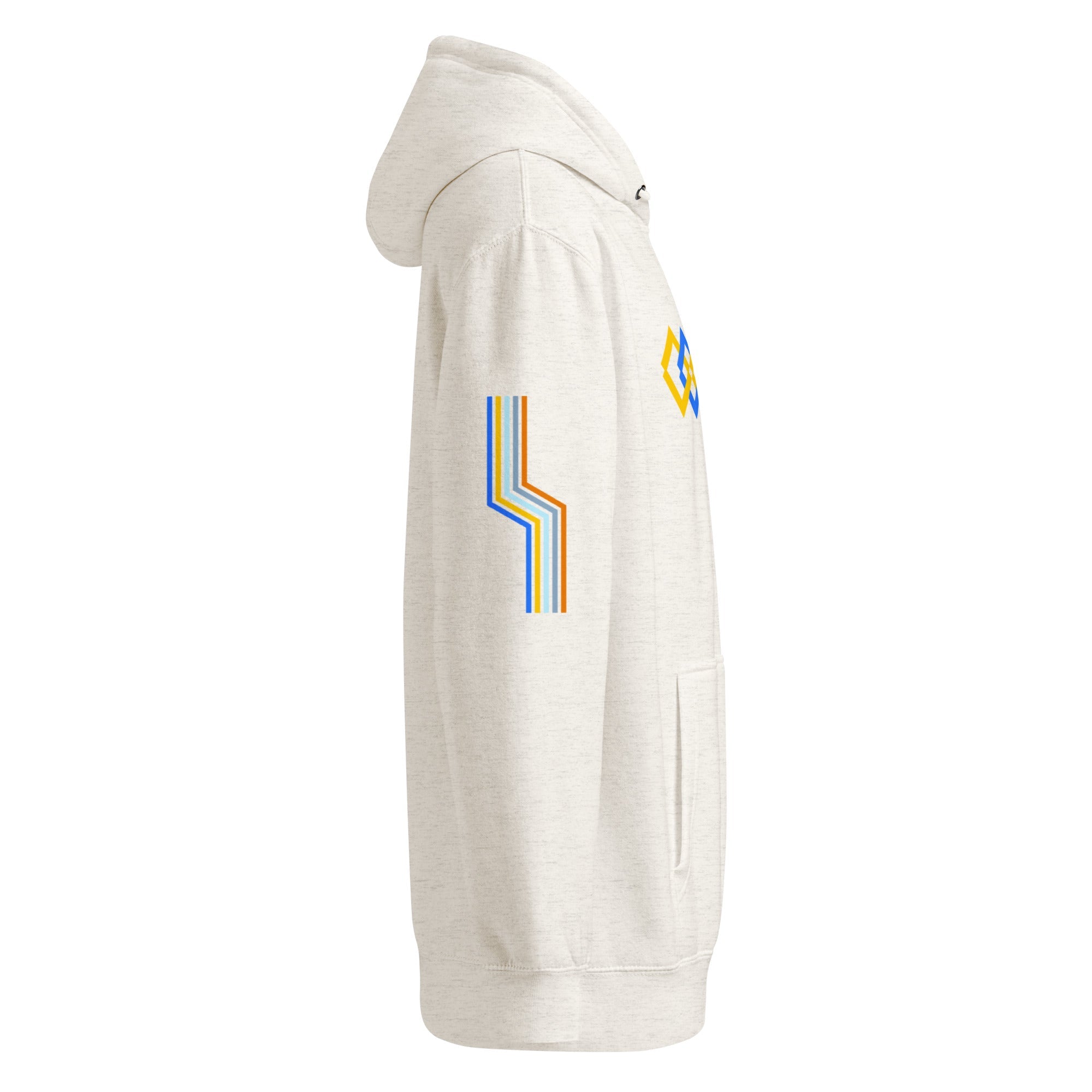 The Adidas Fleece Unisex Hoodie with Tribal Print & African Print Logo