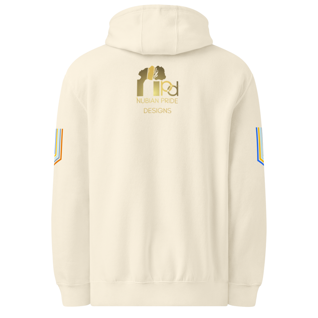 The Adidas Fleece Unisex Hoodie with Tribal Print & African Print Logo