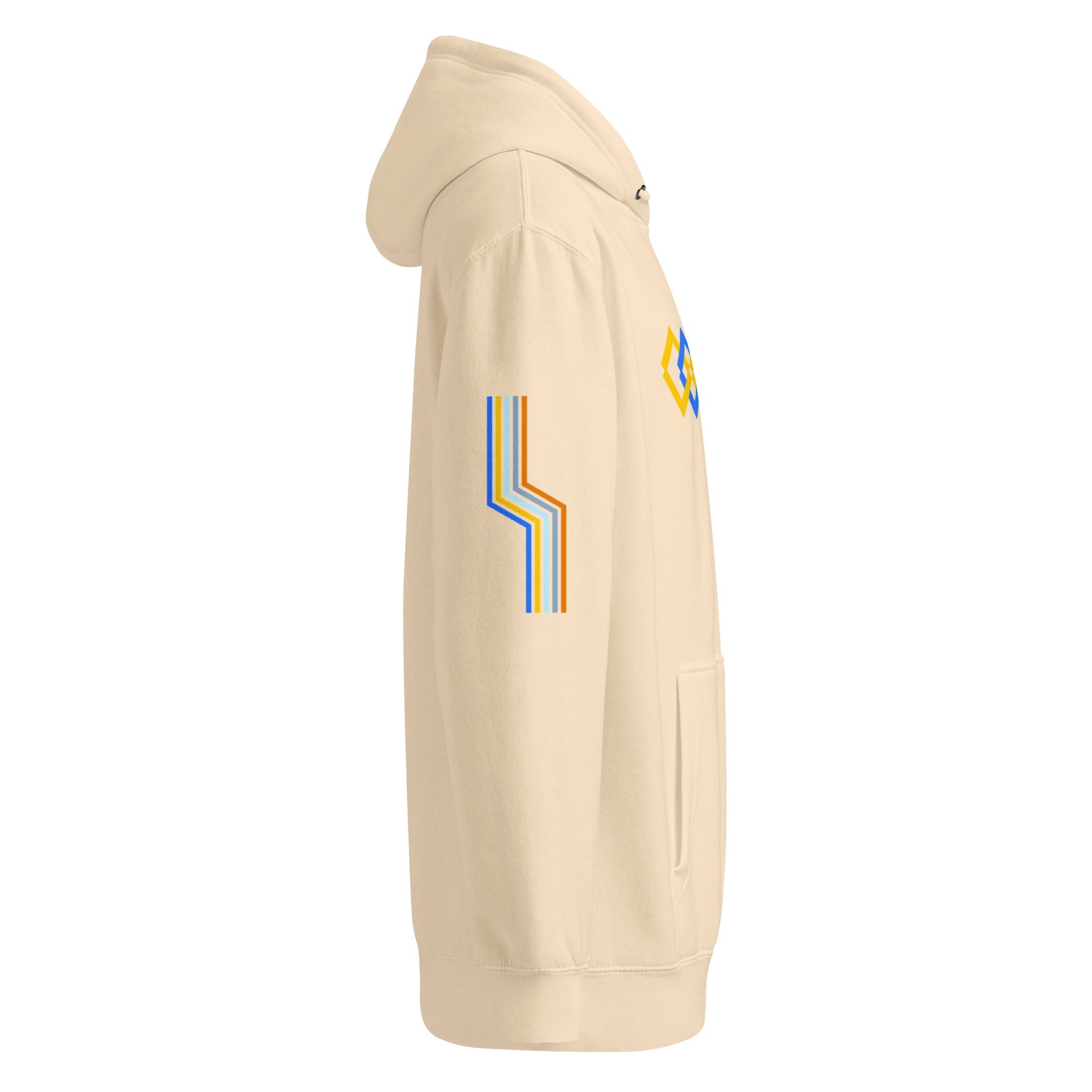 The Adidas Fleece Unisex Hoodie with Tribal Print & African Print Logo